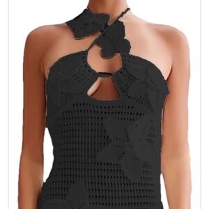 Elegant Maxi Black Backless Dress